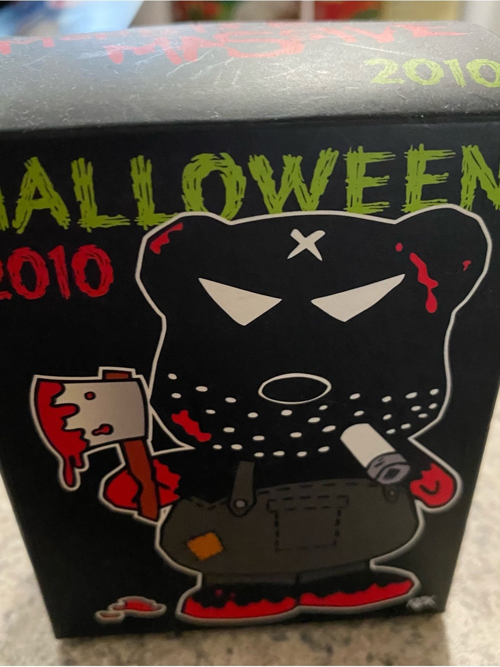 Halloween 2010 Bear Graphic Box Art - Black with Neon Green & Red Accents